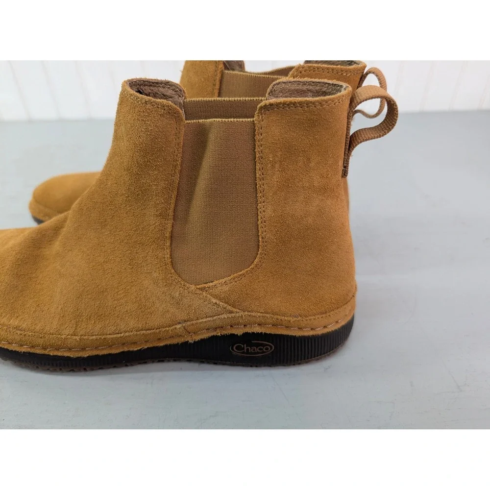 Chaco Caramel Brown Paonia Waterproof Chelsea Ankle Boots Size 9 JCH109188‎ NEW